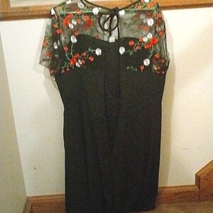 Black Floral dress 3x